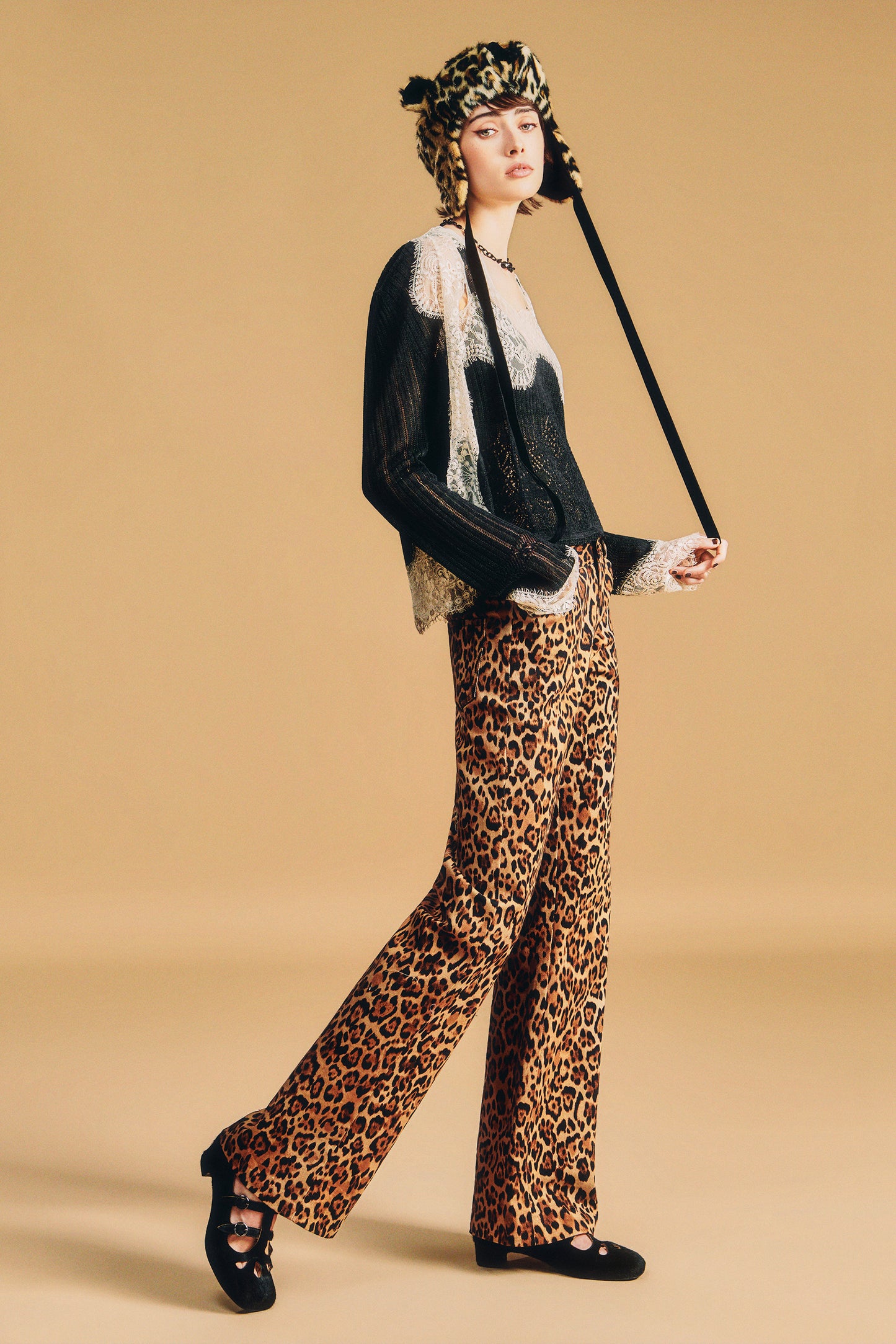 Leopard Denim Jeans