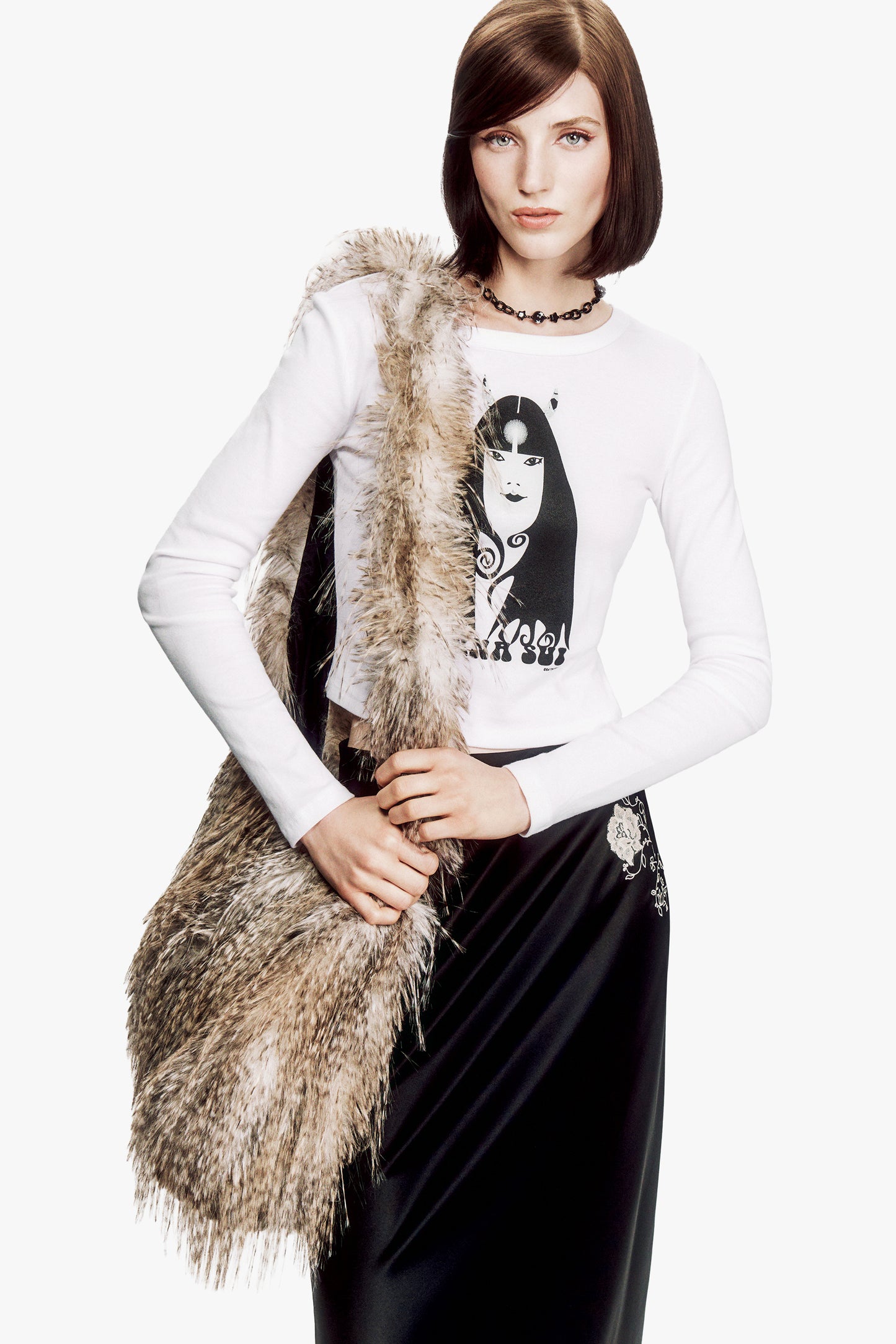 Lynx Faux Fur Hobo Bag