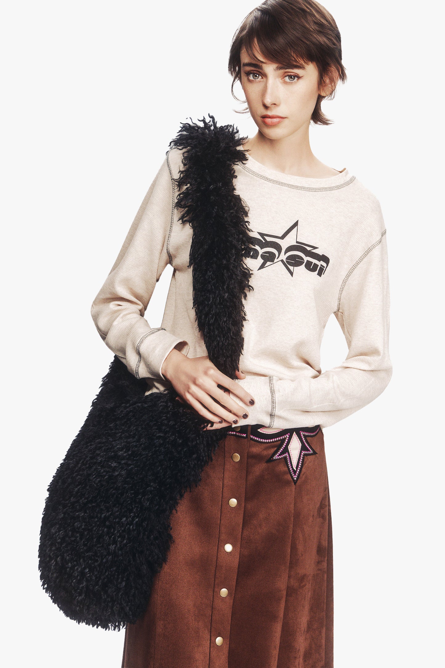 Faux Fur Hobo Bag