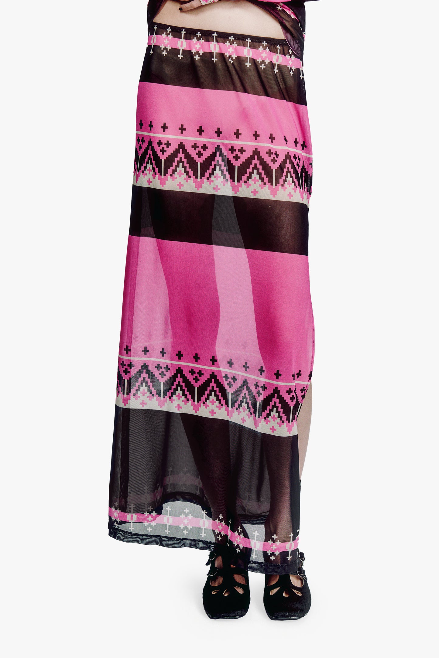 Fair Isle Mesh Skirt