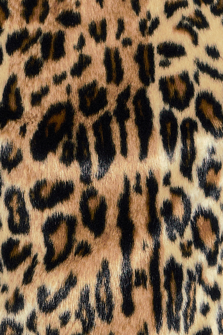 Close-up of the Faux Leopard Sleeveless print pattern