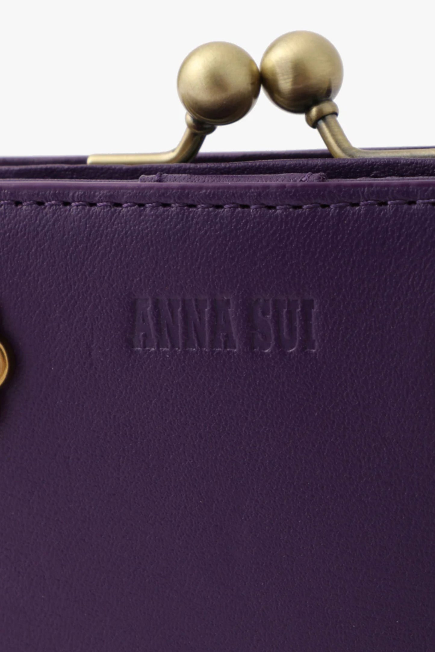 Purple Retro Button Small Wallet