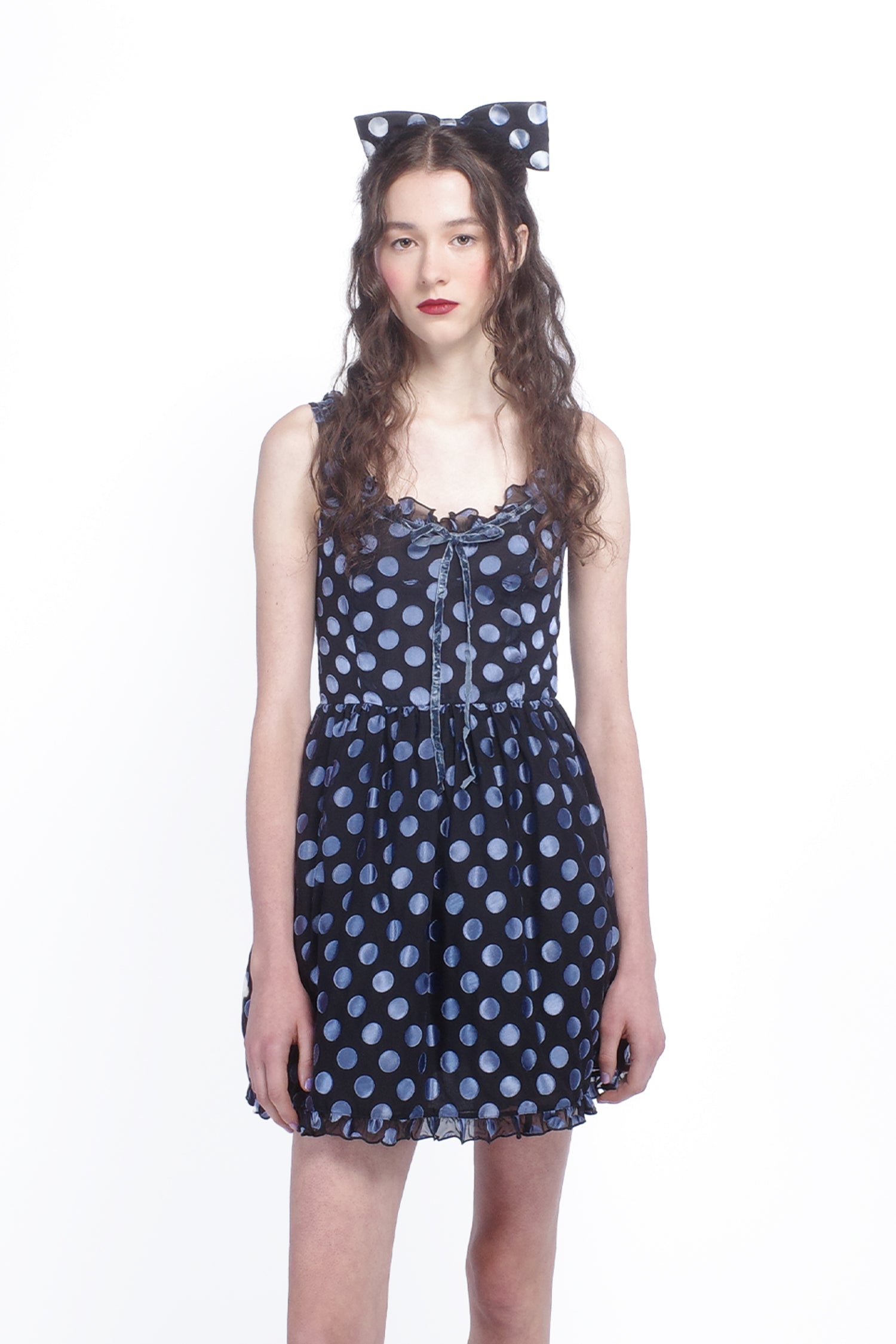 Dot Chiffon Ruffle Mini Dress 4 Dot Chiffon Ruffle Mini Dress 4