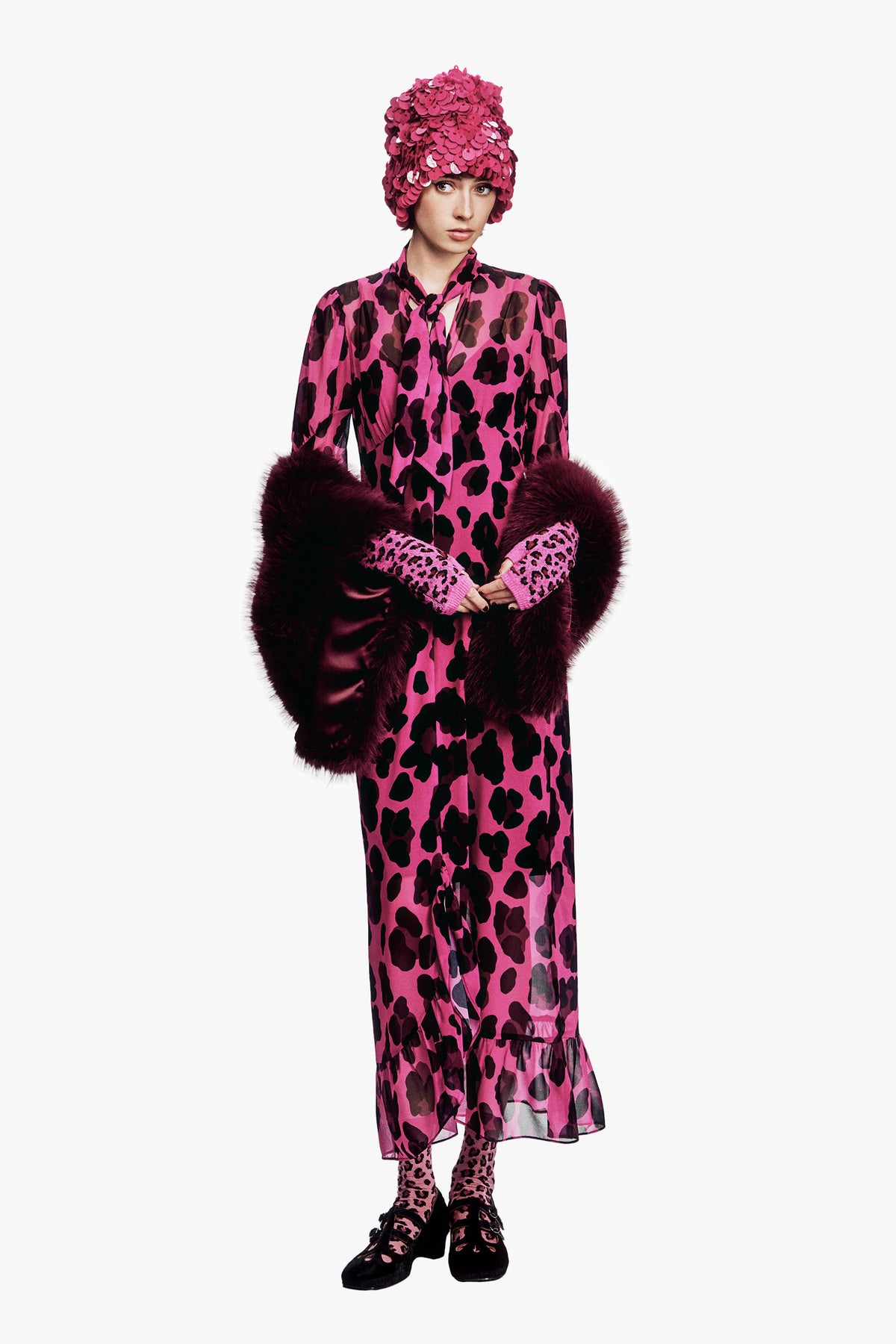 Mulberry Faux Fur Shawl