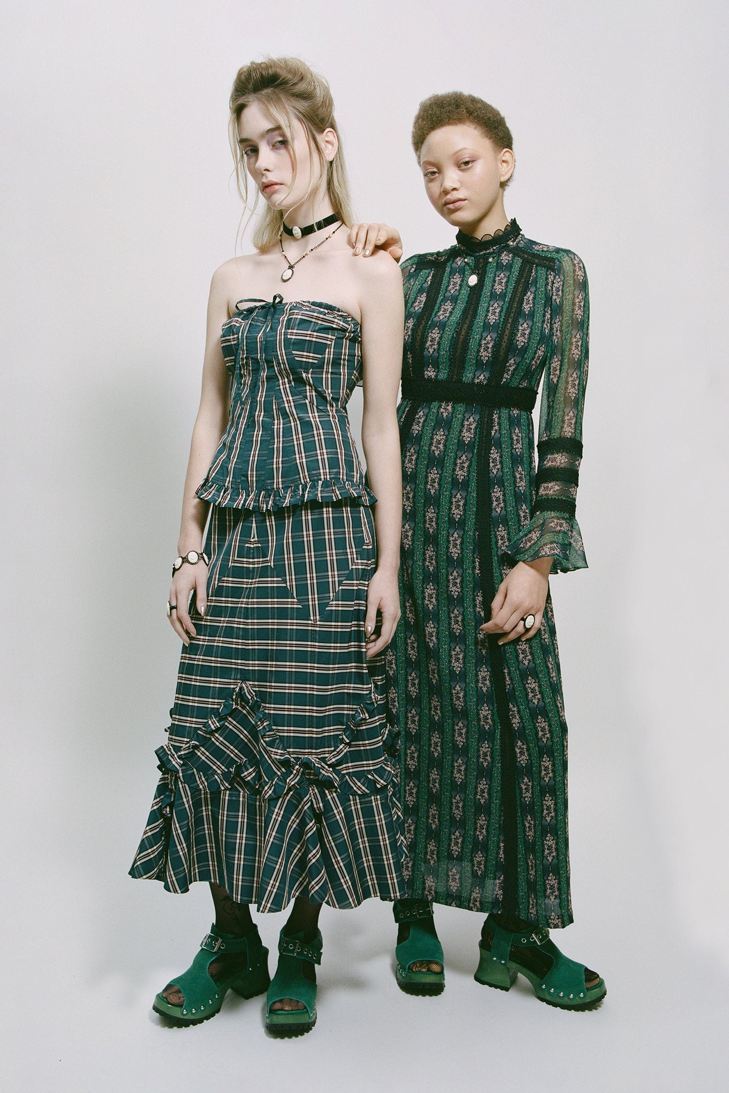 Cameo Stripe Print Maxi Dress