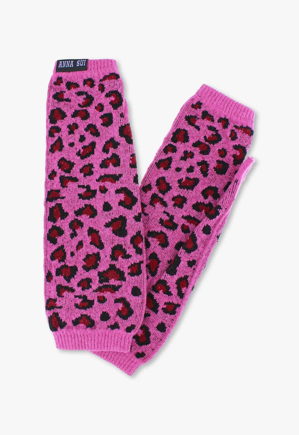Jewel Jaguar Fingerless Gloves- Ruby