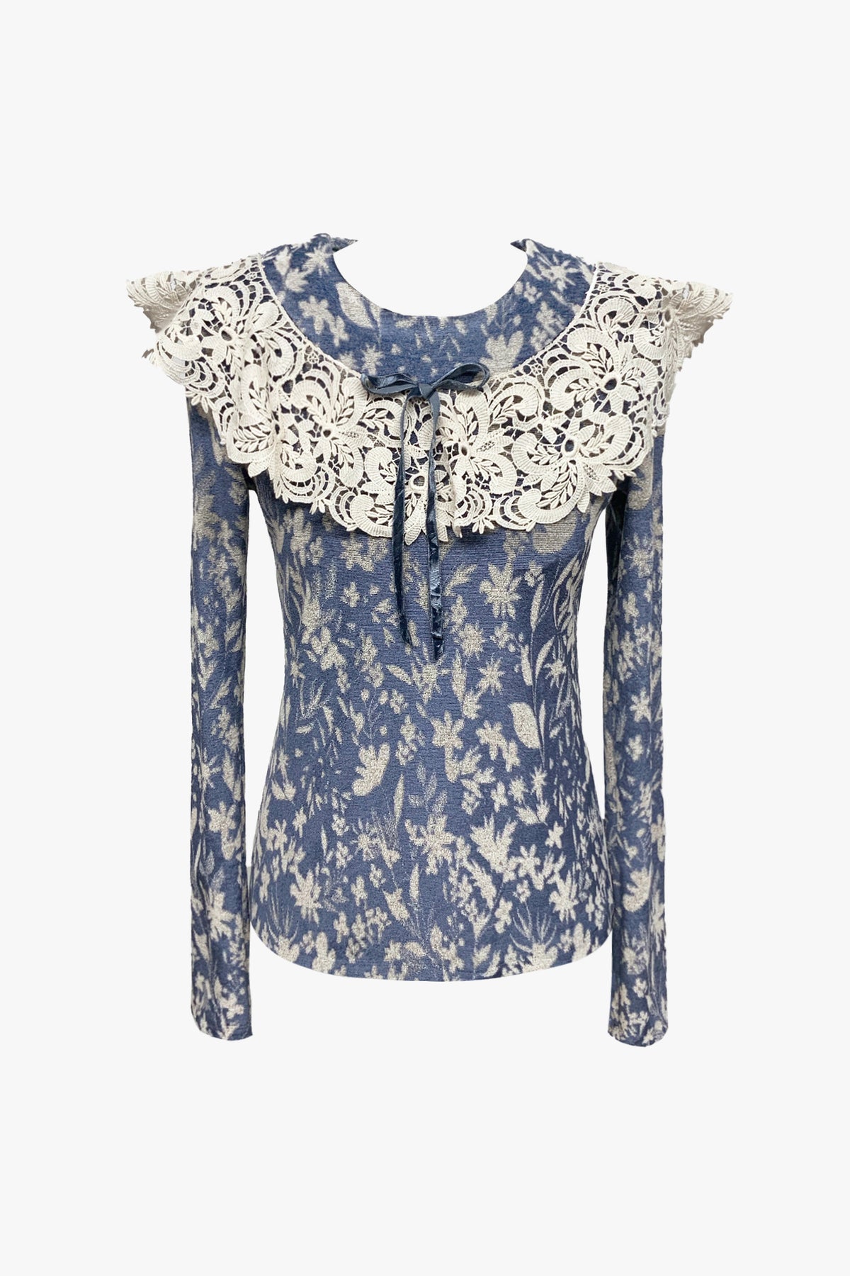 Bluebell Velour Lace Top- Sample