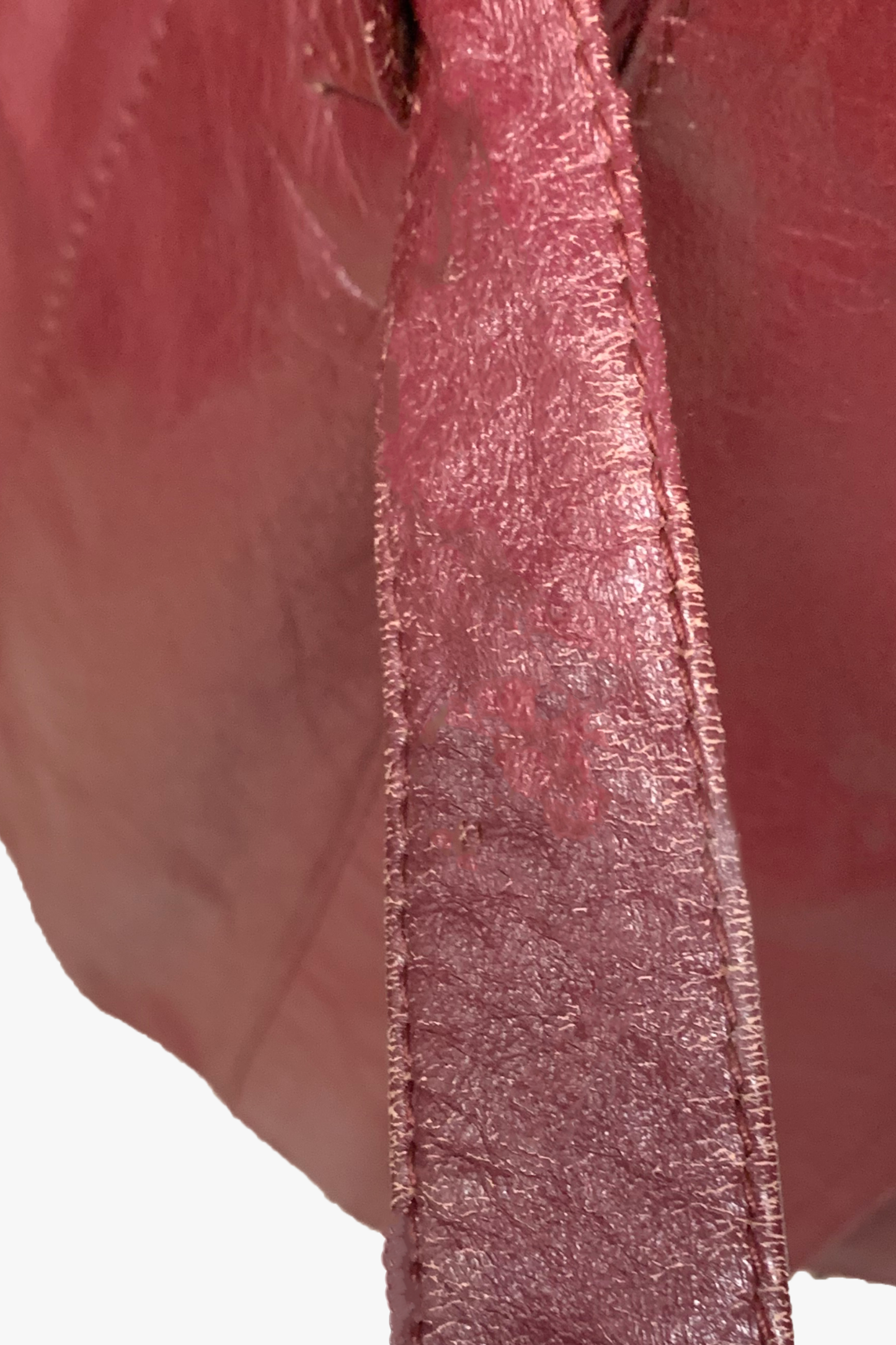 Vintage Leather Belted Coat with Removable Lining