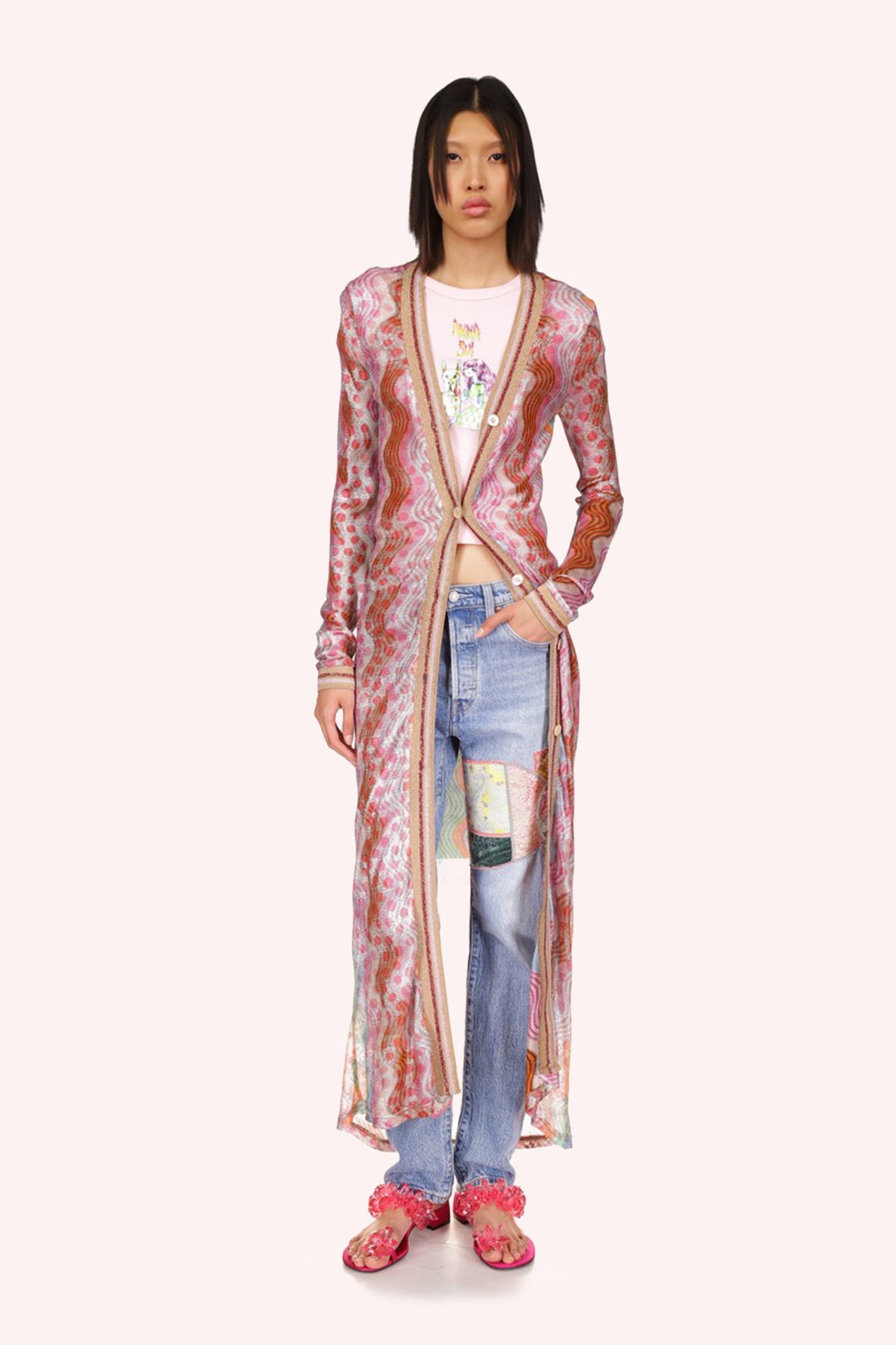 Swirly Rainbow Knit Halter Top – Anna Sui