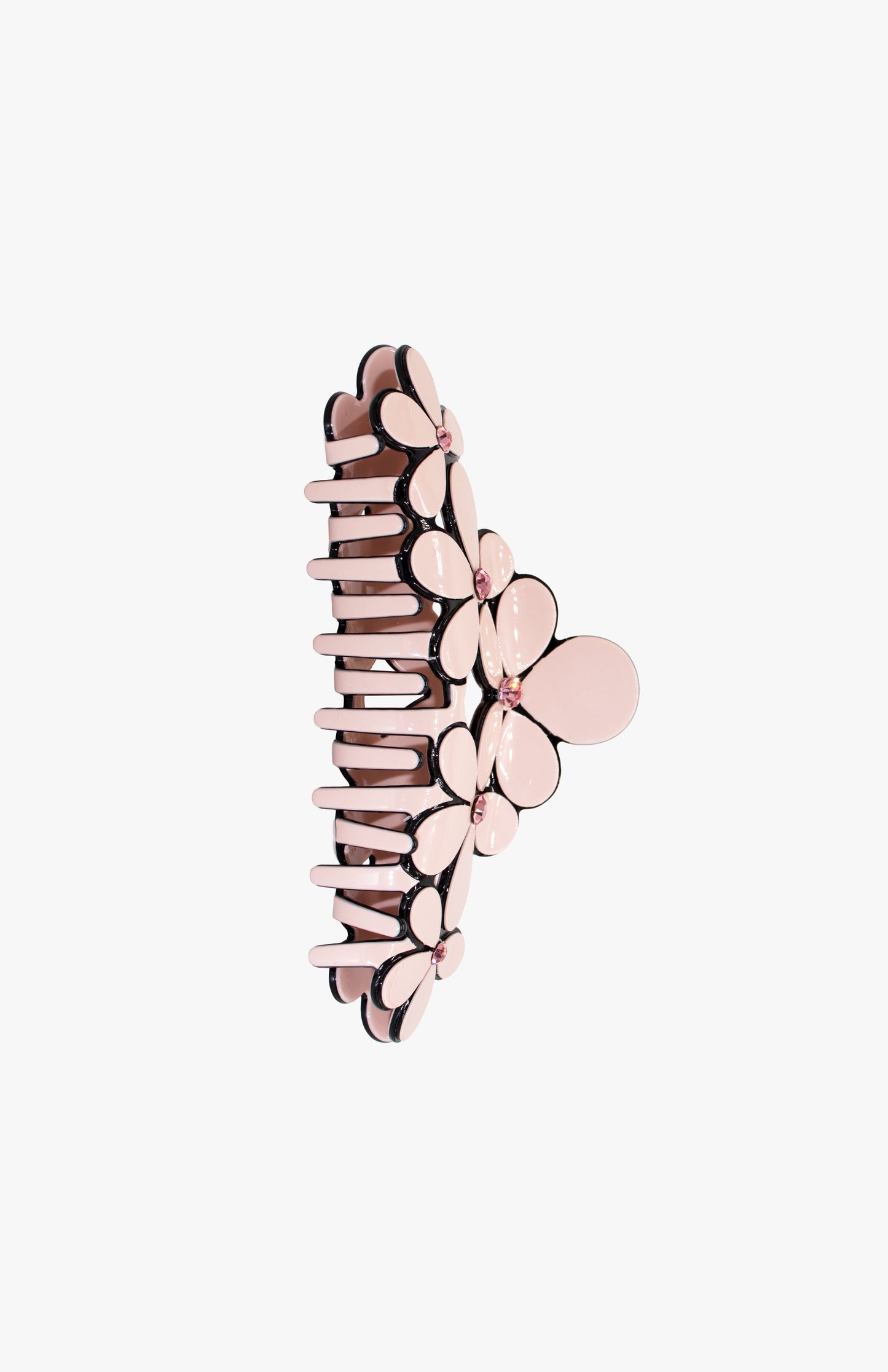 Layered Open Flower Large Jaw- Pink Gem