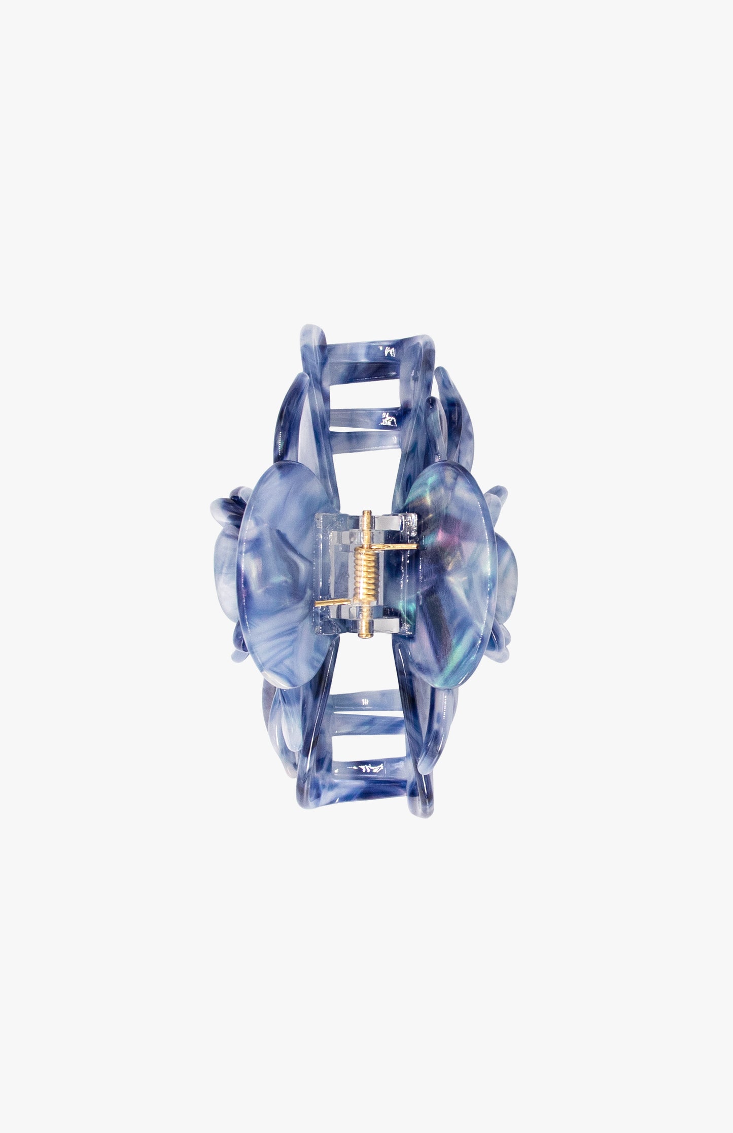 Rose Petal Bar Large Jaw Clip- Blue
