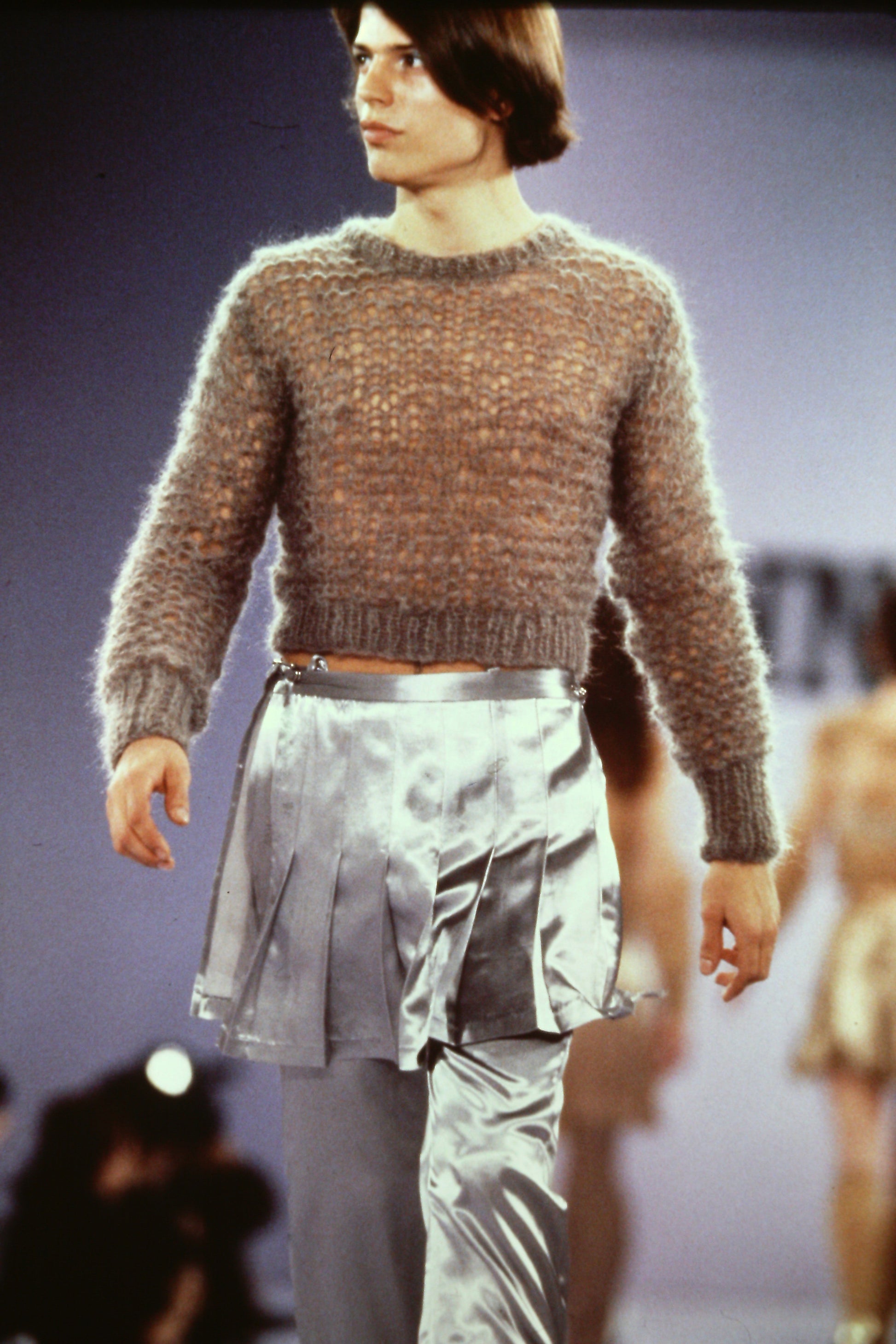 Mohair Tape Yarn Knit Cardigan, brown effect that is stylish, genderless and comfortable