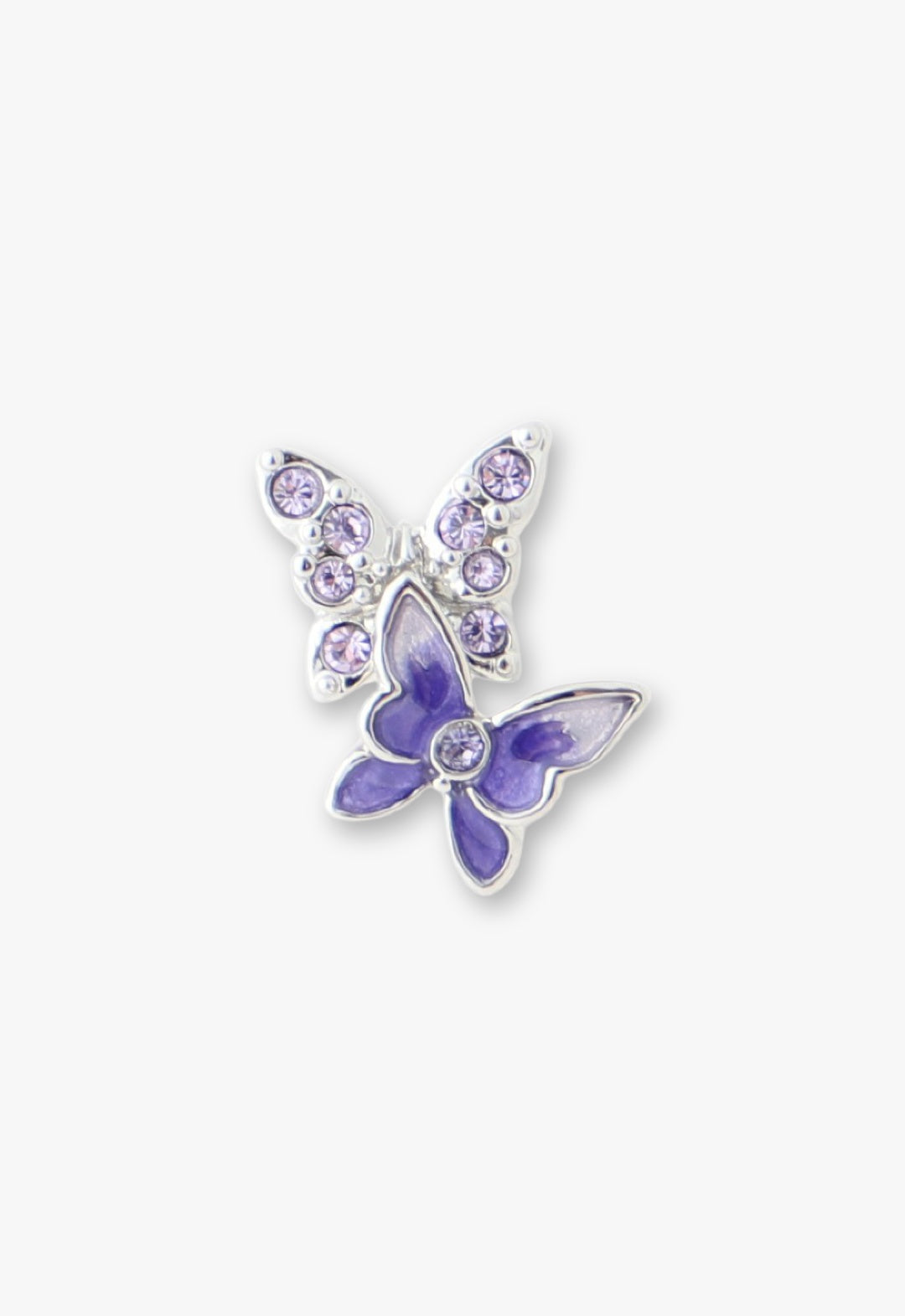 Bejeweled Butterfly Stud Earrings - Violet