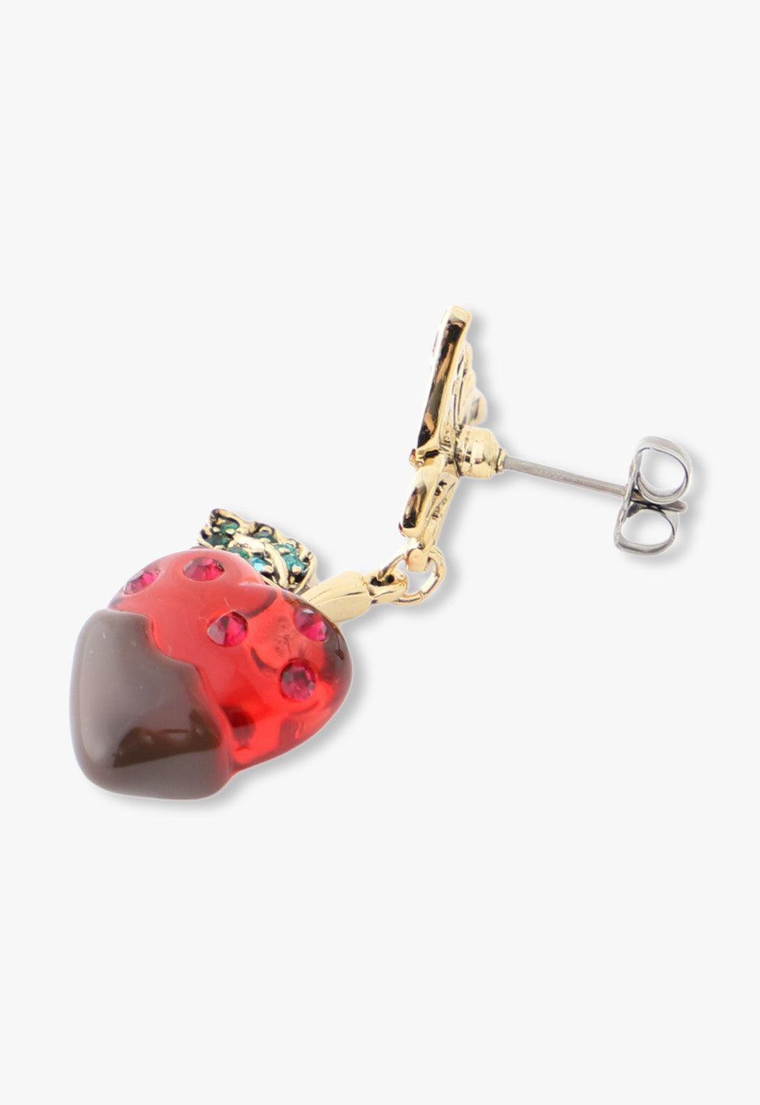 Chocolate Covered Strawberry Earrings - Red Multi