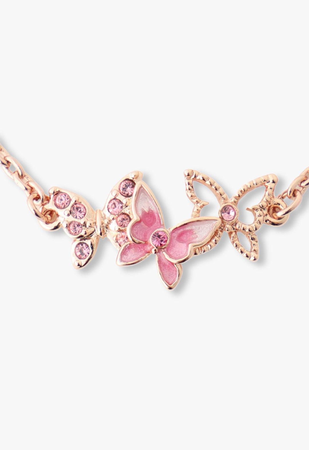 Bejeweled Butterfly Bracelet - Rose Gold