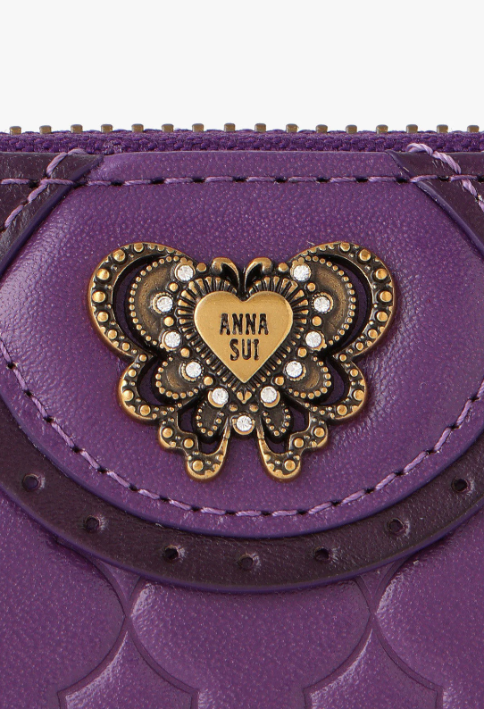 Victorian Quilted Wallet - Purple