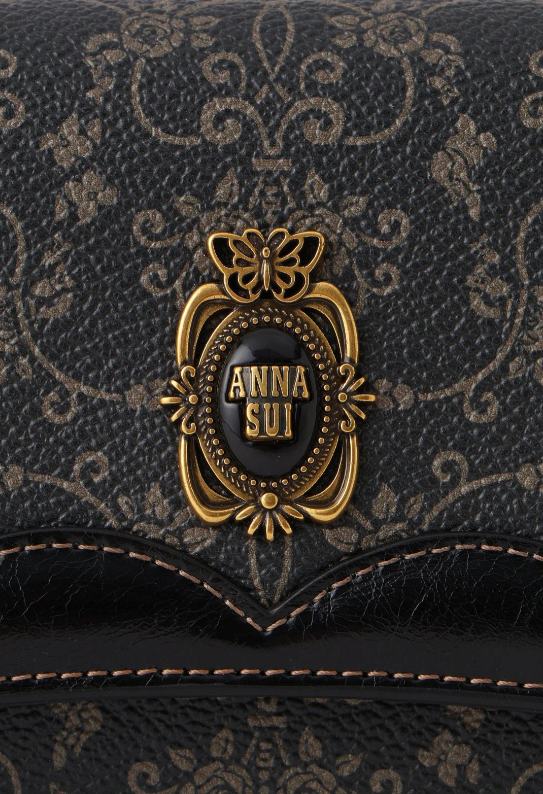 Lacey Roses Wallet - Black