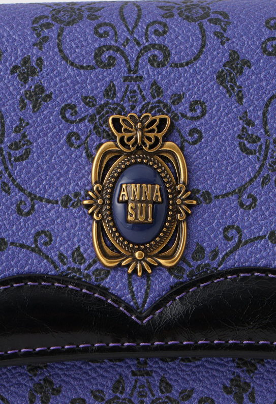 Lacey Roses Wallet - Purple