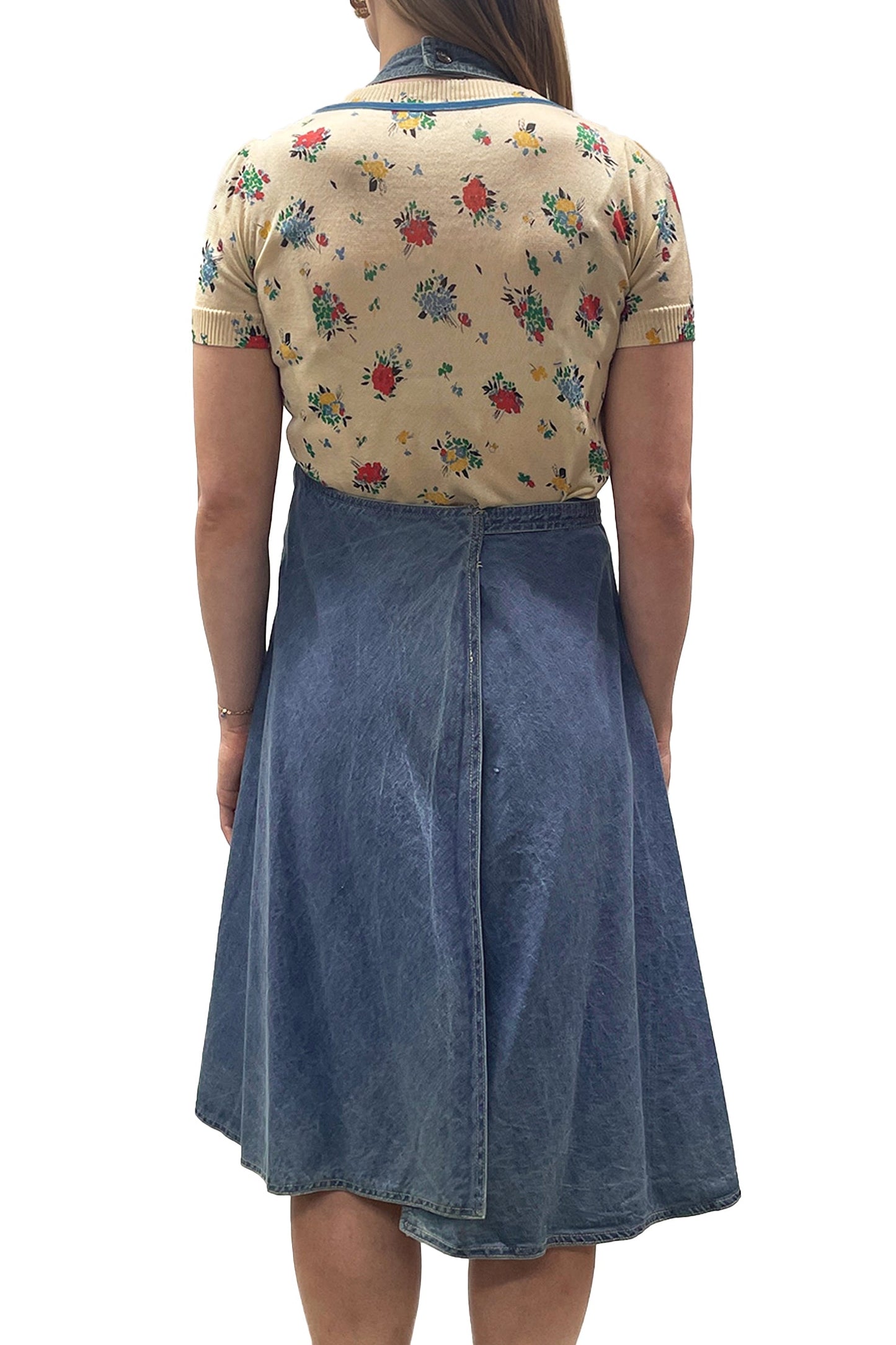 Vintage Seventies Moody's Goose Apron Wrap Halter Dress