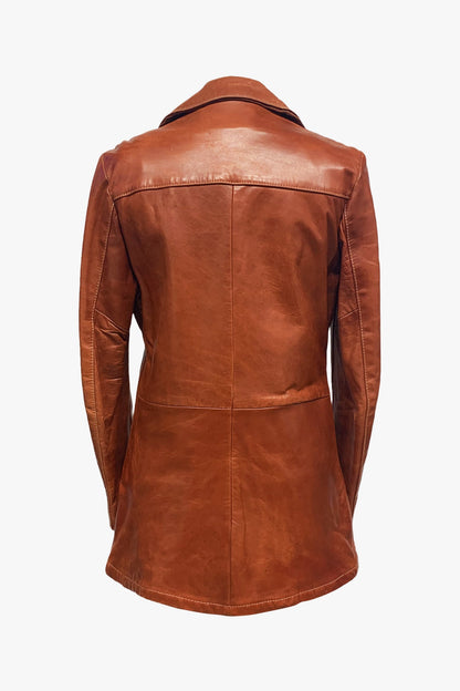 Vintage Robert Lewis Idea Glazed Lambskin Leather Jacket Coat