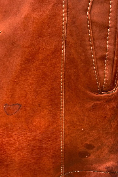 Vintage Robert Lewis Idea Glazed Lambskin Leather Jacket Coat