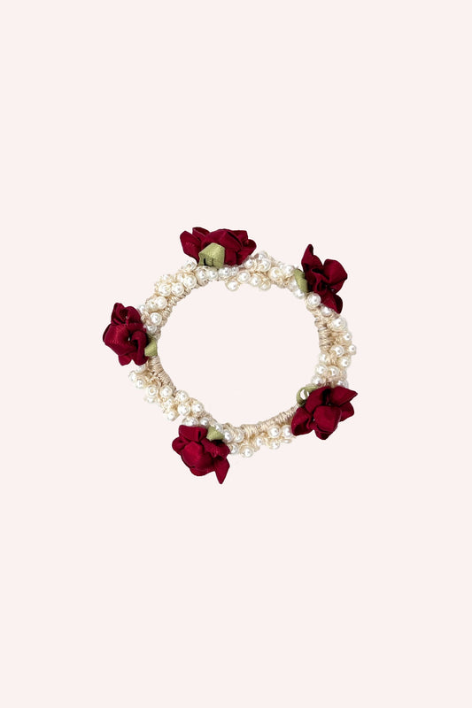 Roses and Pearls Scrunchie