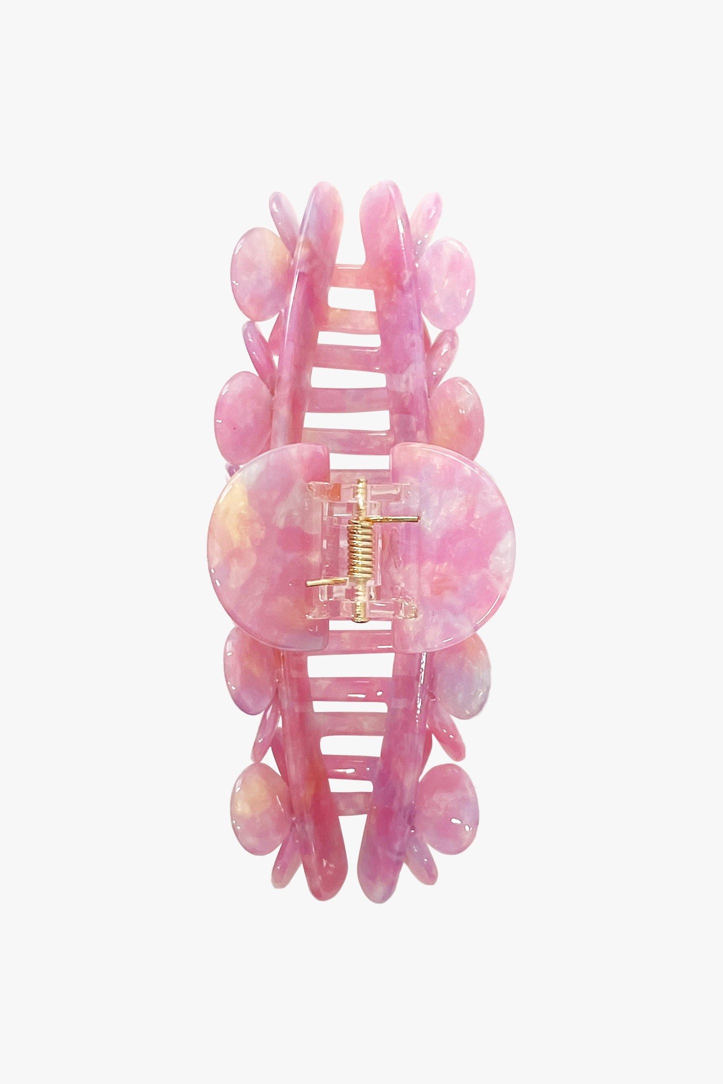 Gemstone Blossom Large Jaw Clip - Pink