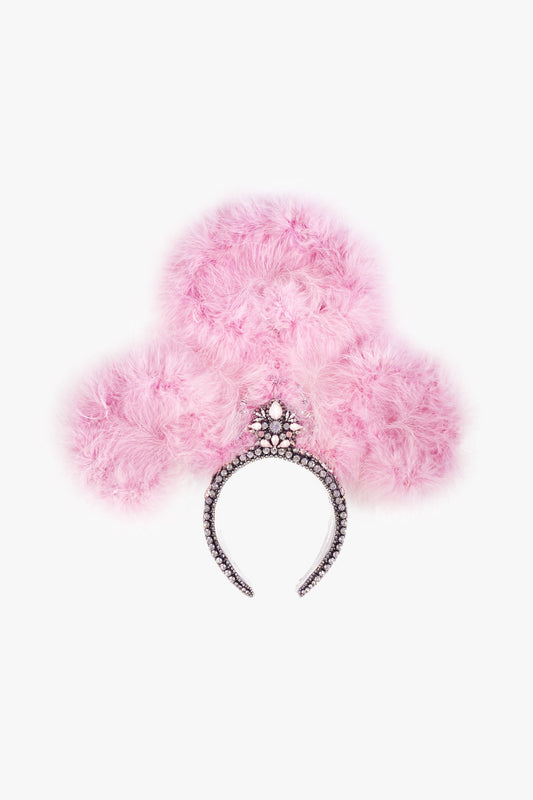 Anna Sui x SSENSE Pink Feathered Head Piece