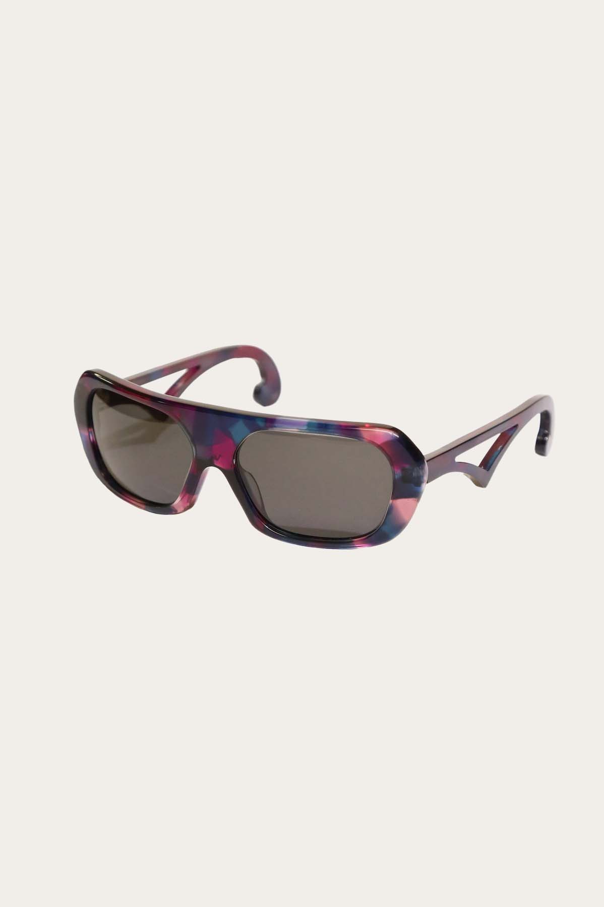 Pink Blue Camo, large eyeglass frame, custom-made Mod eyewear straight off our Fall 2019 Runway