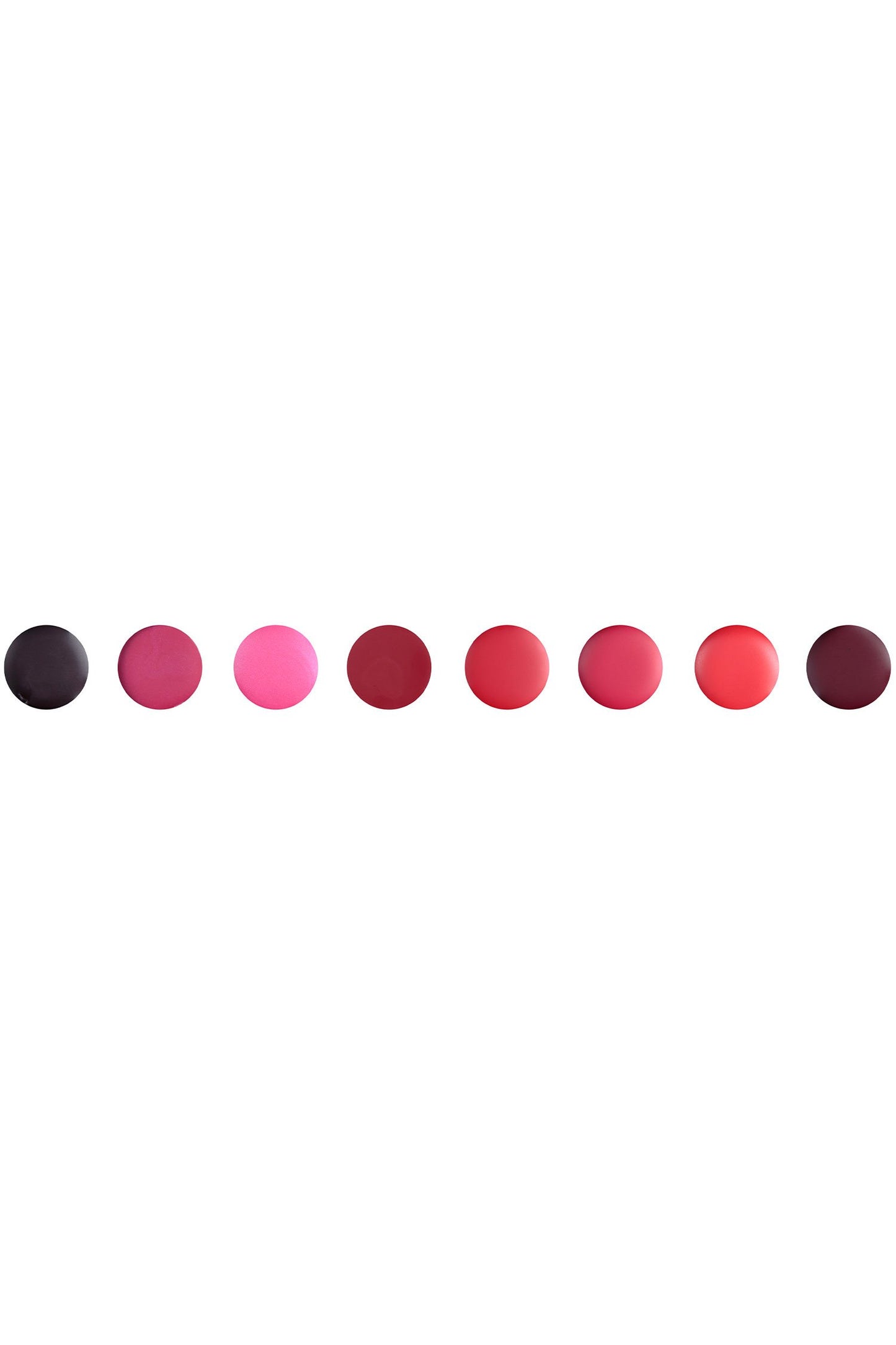 Plum Deep & Pink, Neon Pink, Magenta Red, Royal Red, Bright Red, Classic Red, Cherry Red dots.