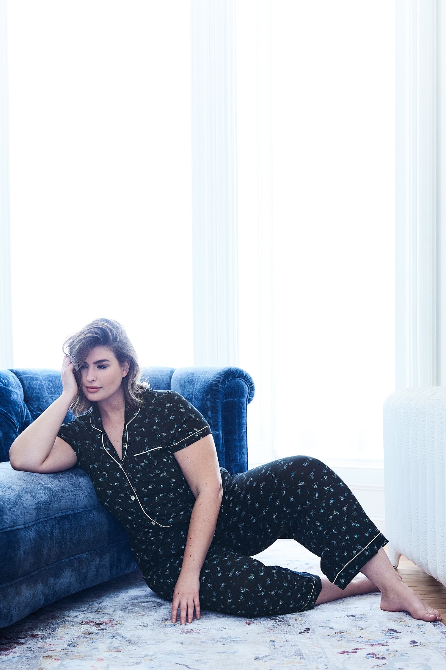 Boudoir Bouquet A S x Knix sleep top can be worn in a comfy and casual style with the Boudoir Bouquet A S x Knix sleep pants