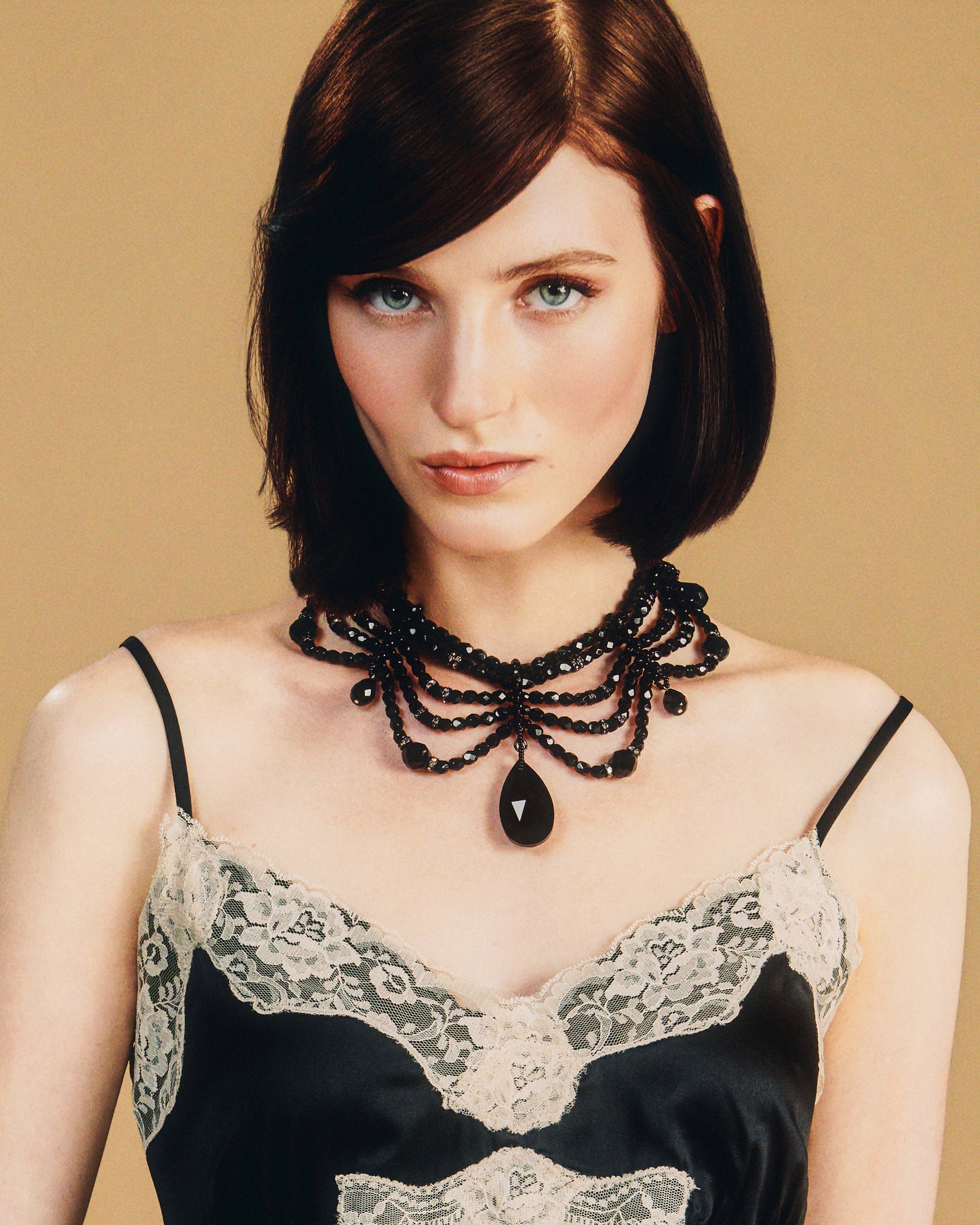 Anna Sui x Erickson Beamon Teardrop Necklace - Black