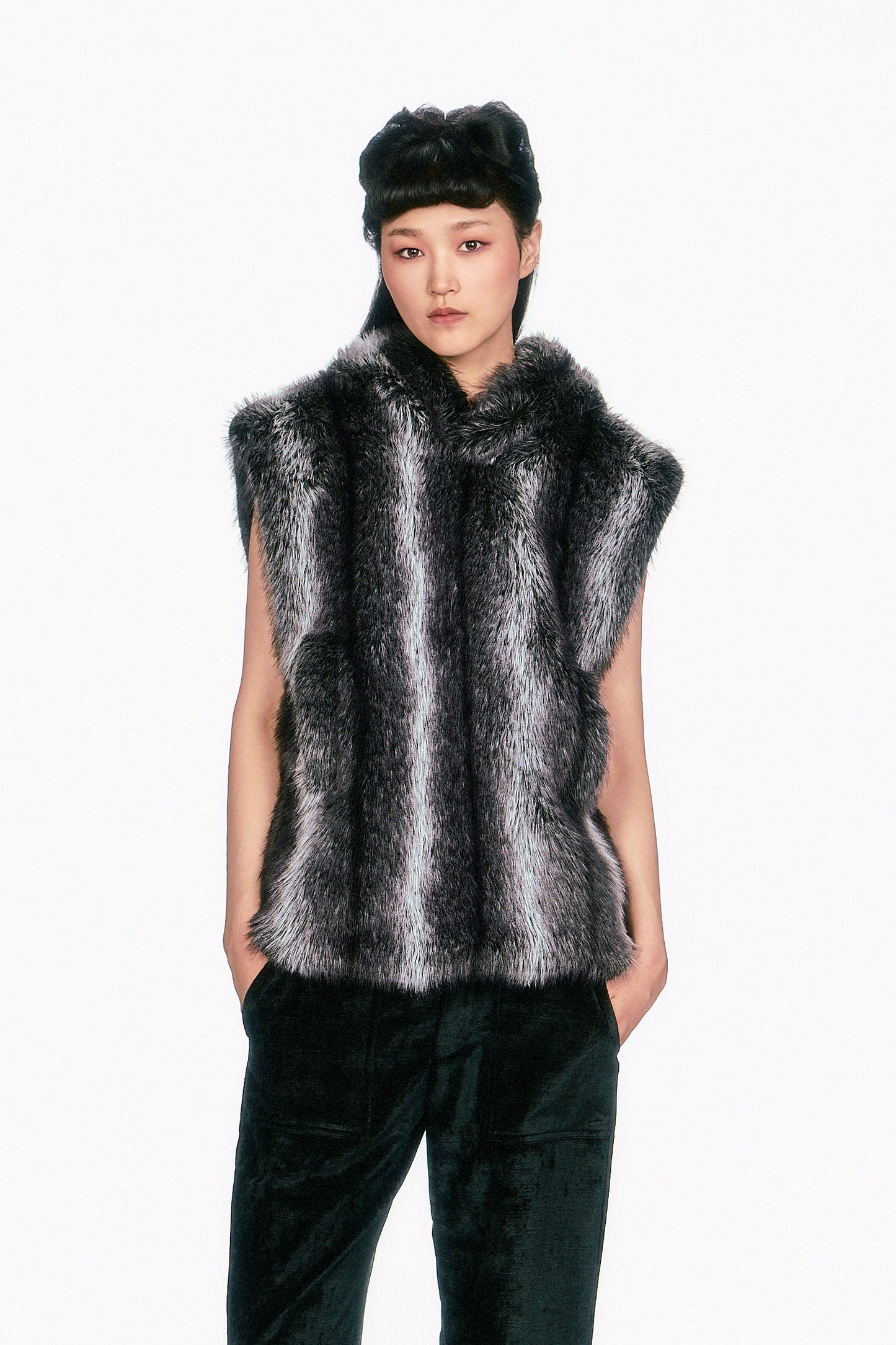 Faux Silver Fox Hoodie