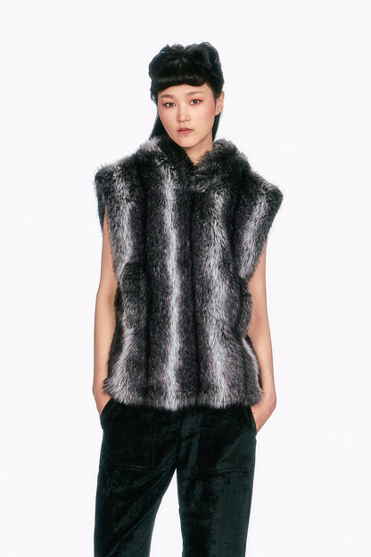 Faux Silver Fox Hoodie