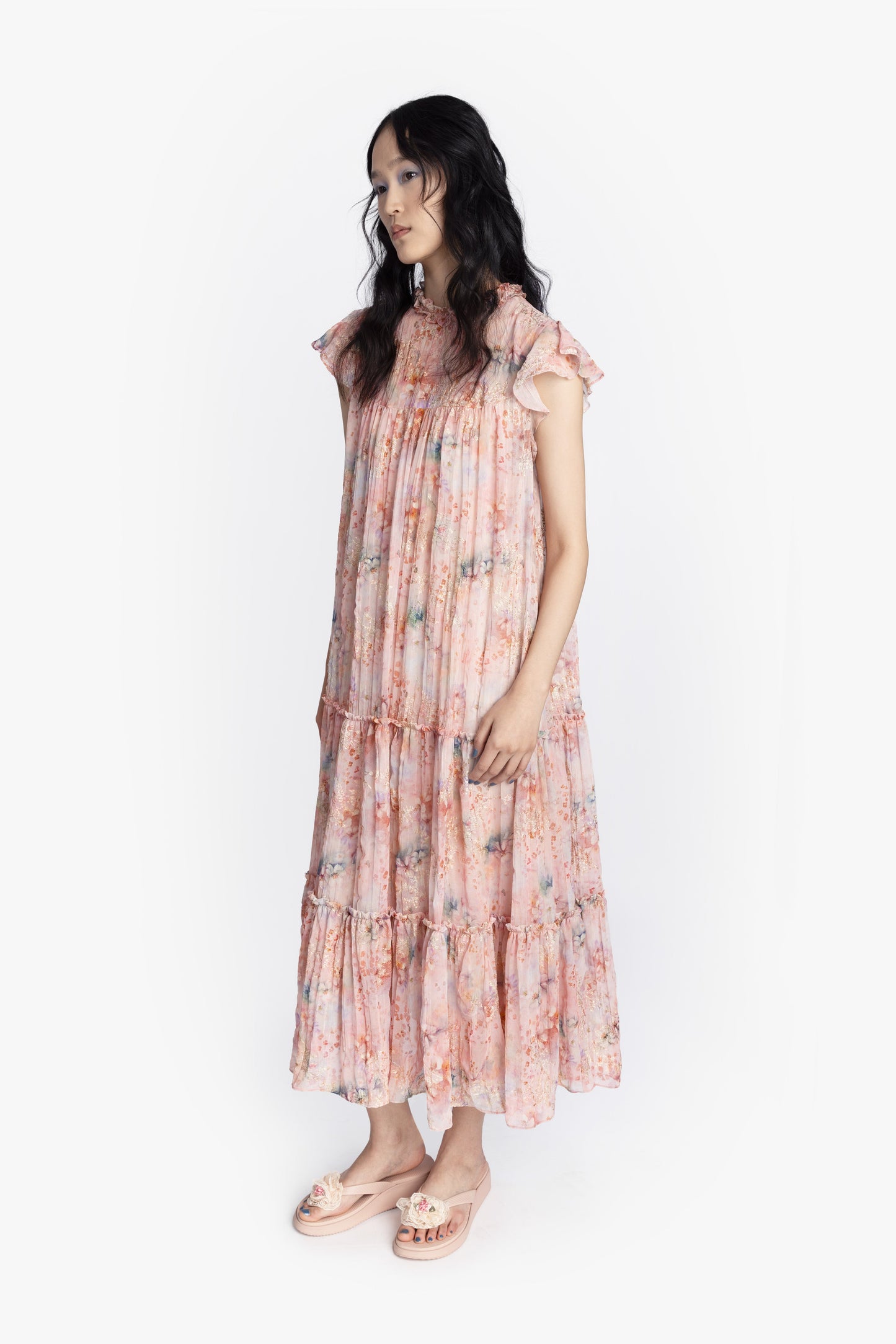 Oasis Blooms Tiered Maxi Dress