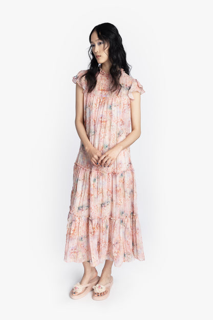 Oasis Blooms Tiered Maxi Dress