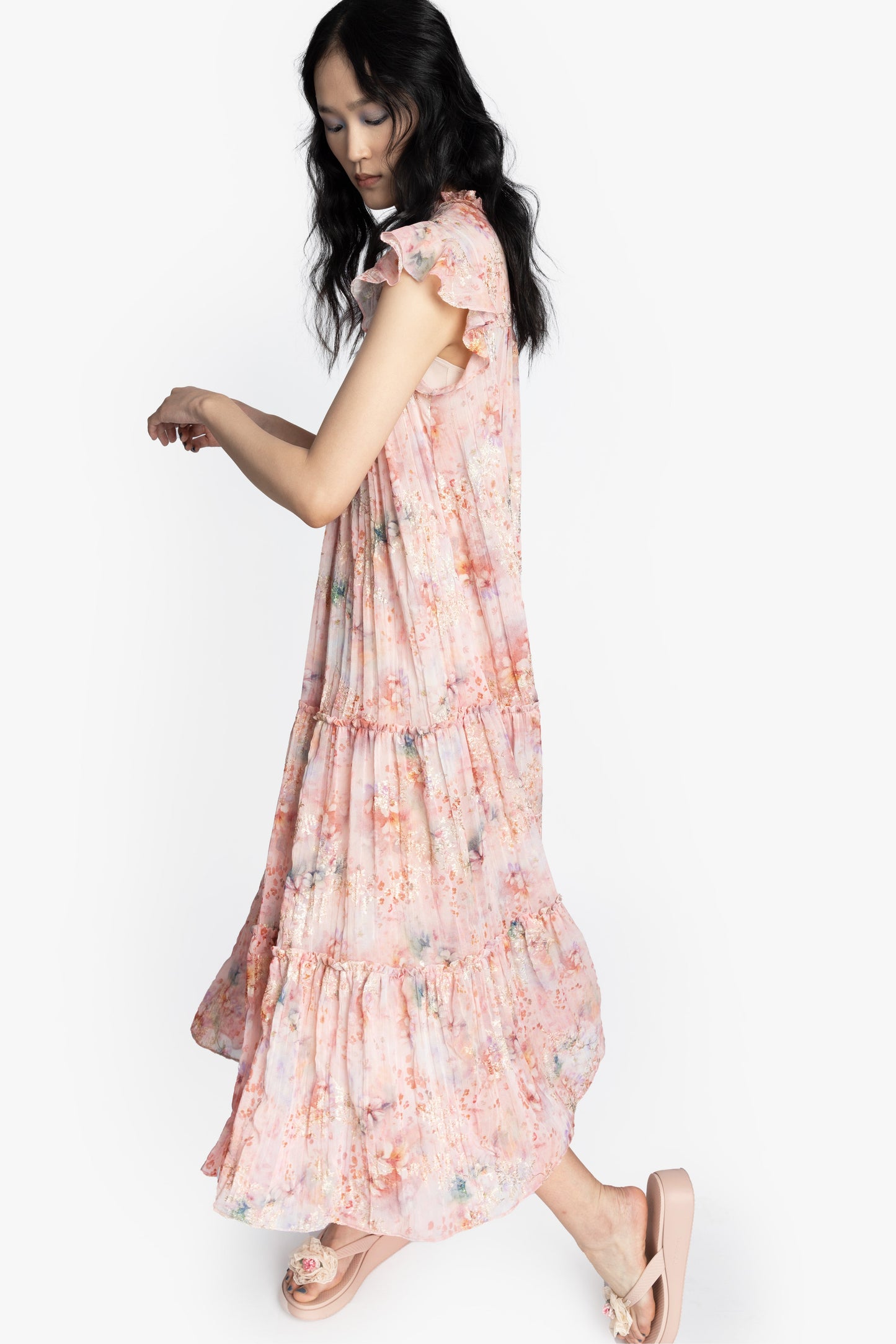 Oasis Blooms Tiered Maxi Dress