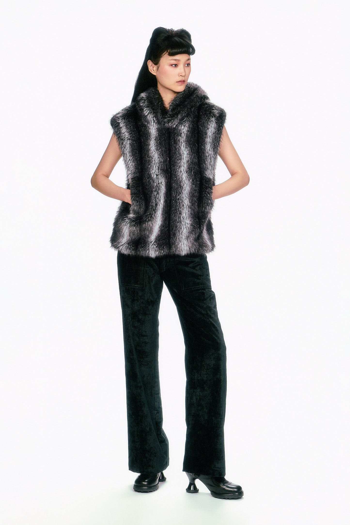 Faux Silver Fox Hoodie