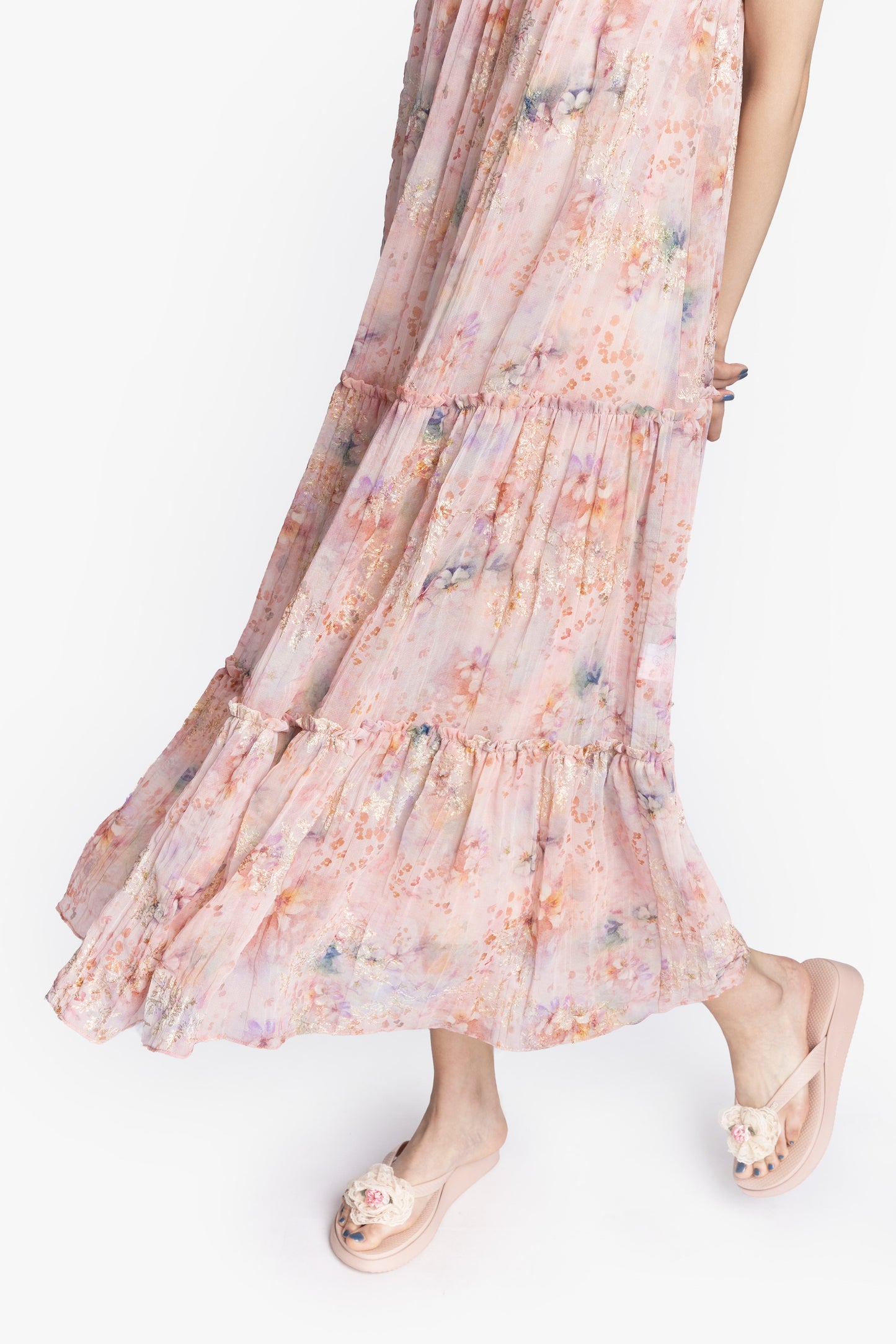 Oasis Blooms Tiered Maxi Dress