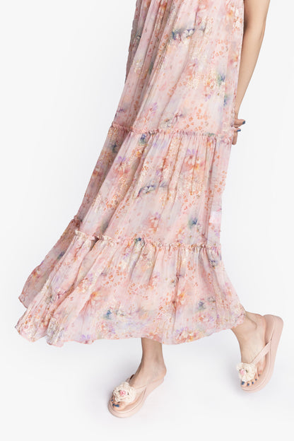 Oasis Blooms Tiered Maxi Dress
