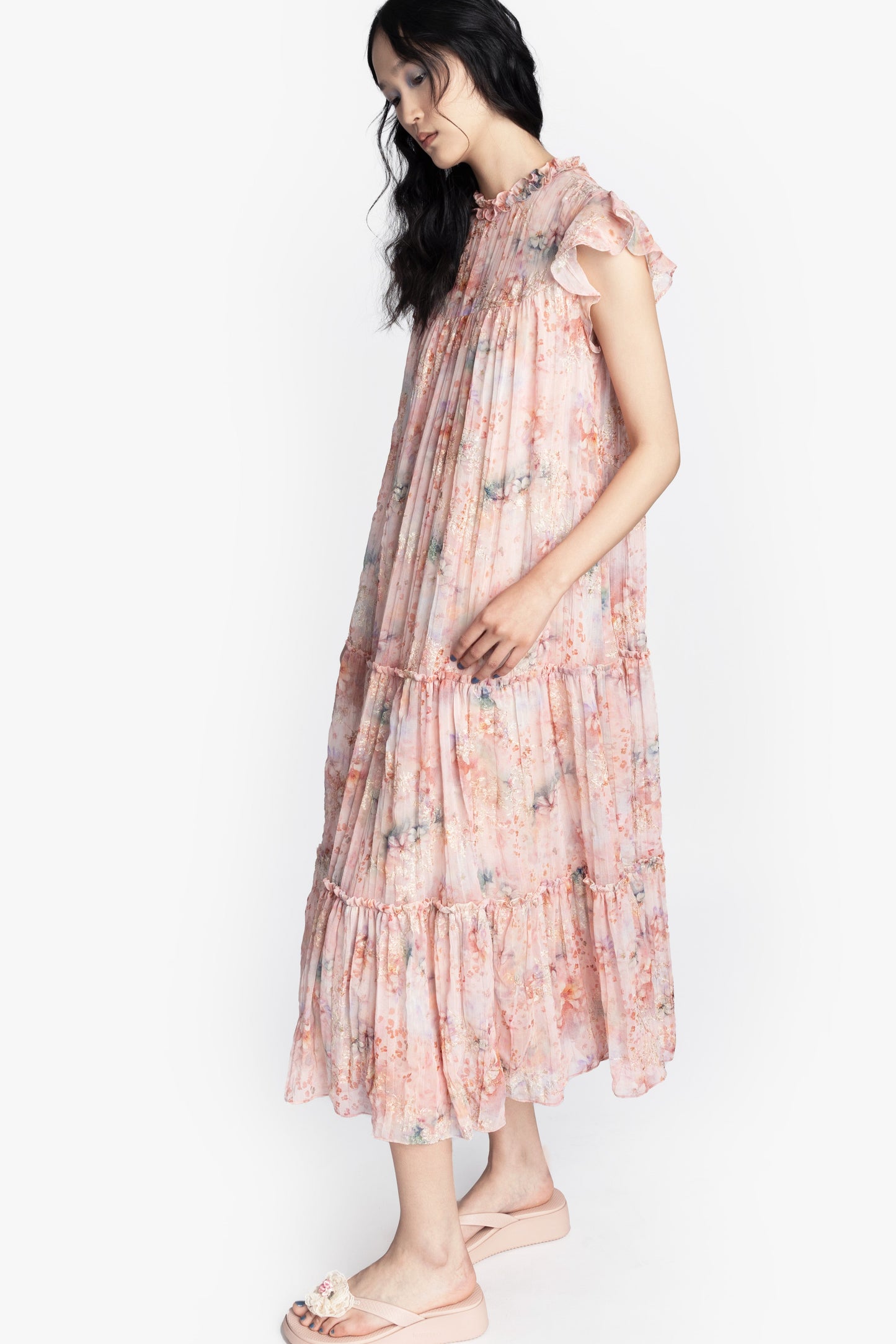 Oasis Blooms Tiered Maxi Dress