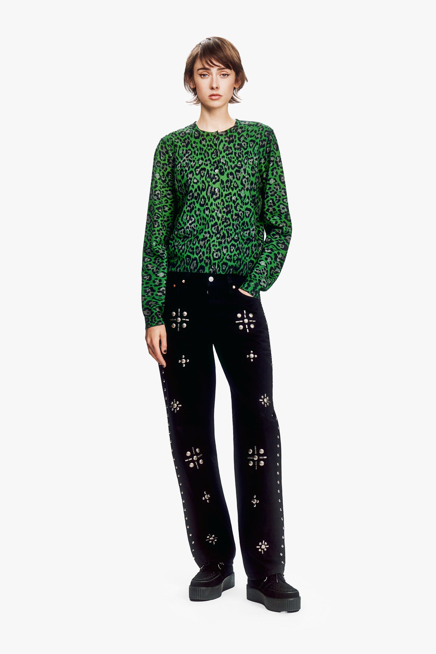Studded Denim Jeans