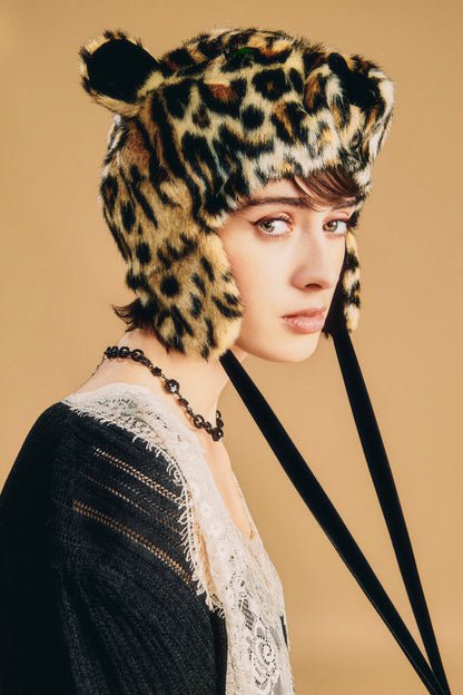 Leopard Faux Fur Hat