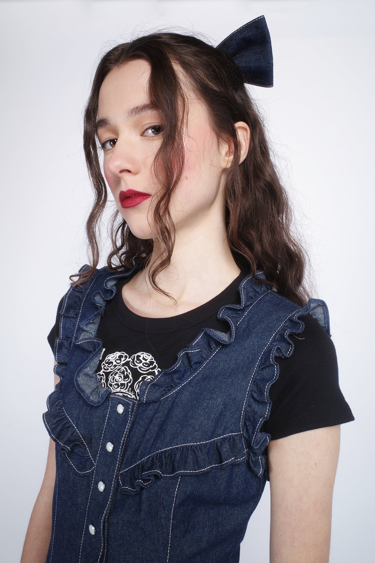 Denim Ruffle Dress – Anna Sui