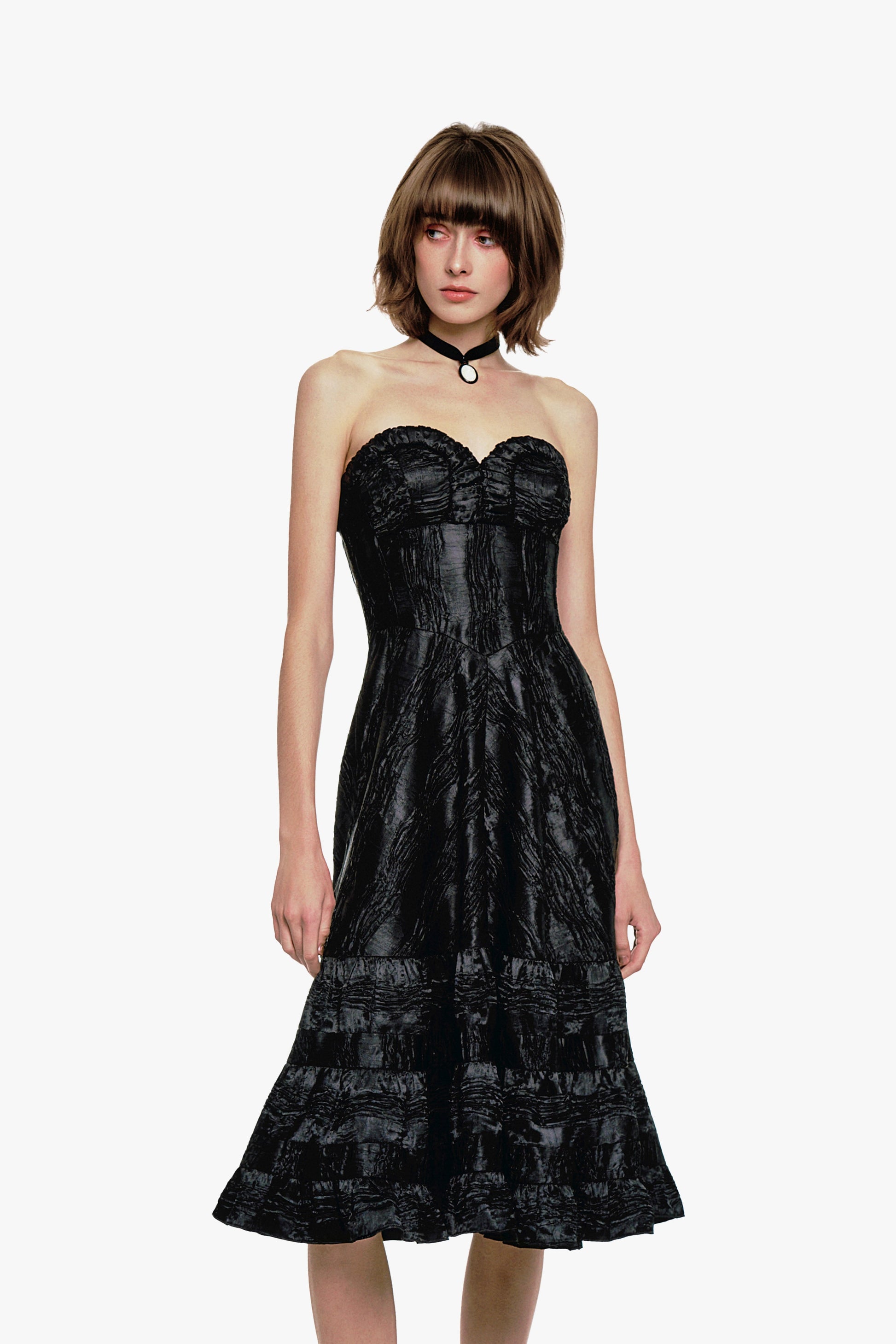 crushed satin dress Poppy Blur Crushed Satin Dress in Dresses & Skirts