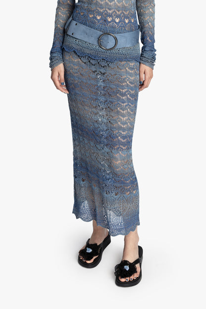 Ombre Space Dye Crochet Skirt - Twilight