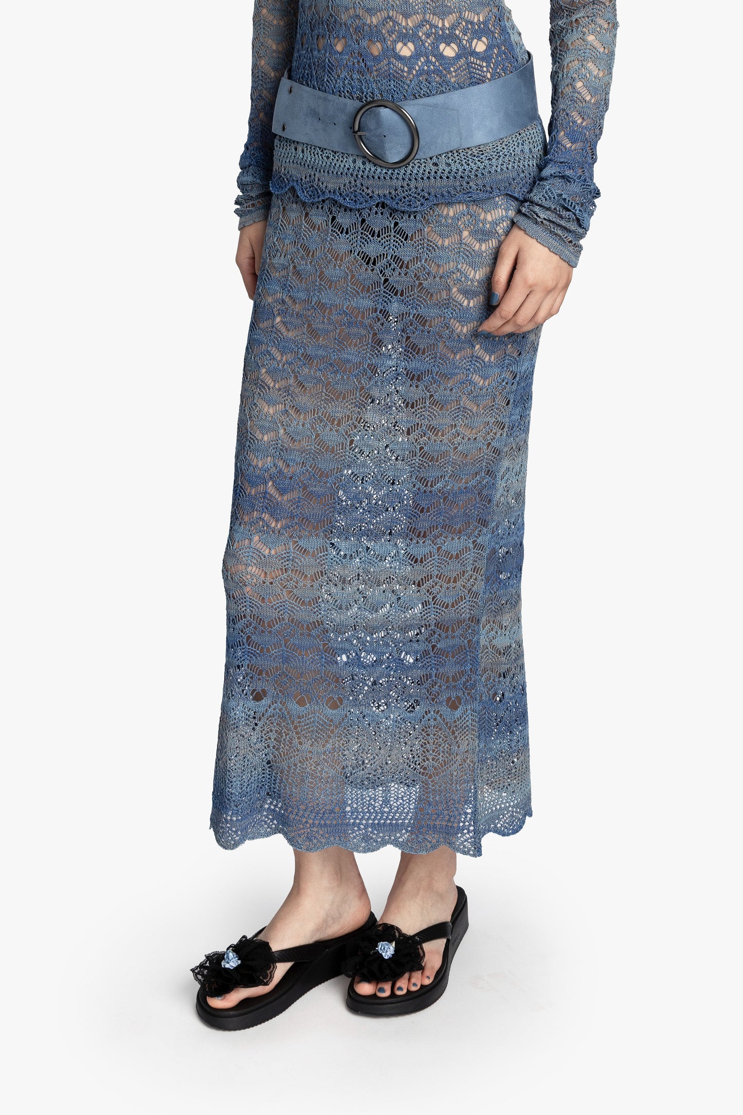 Ombre Space Dye Crochet Skirt - Twilight