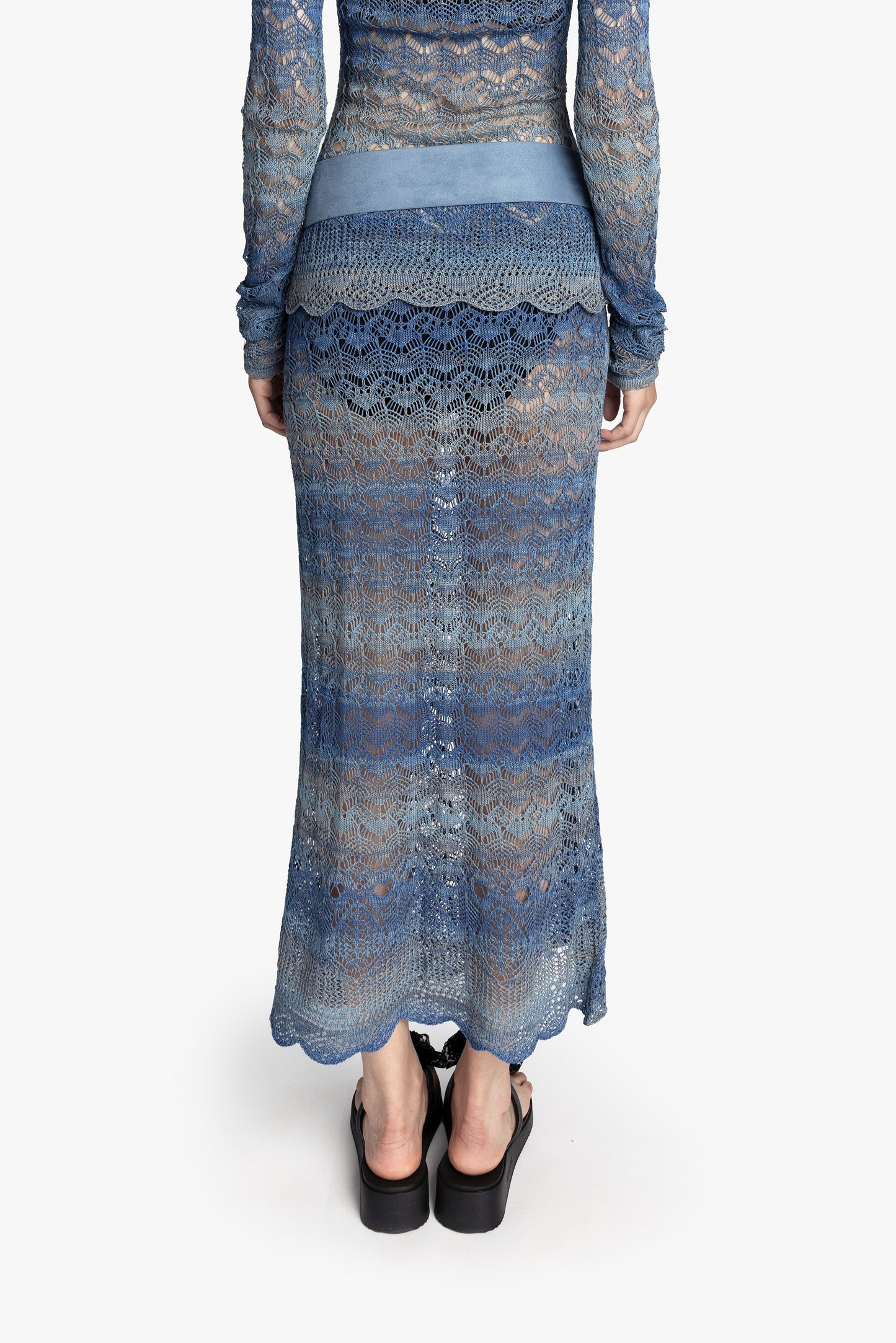 Ombre Space Dye Crochet Skirt - Twilight