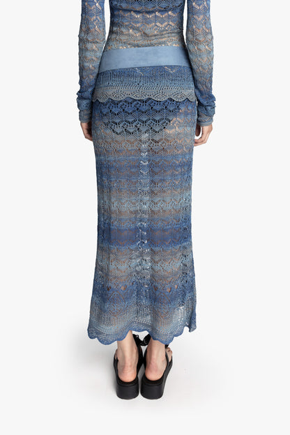Ombre Space Dye Crochet Skirt - Twilight