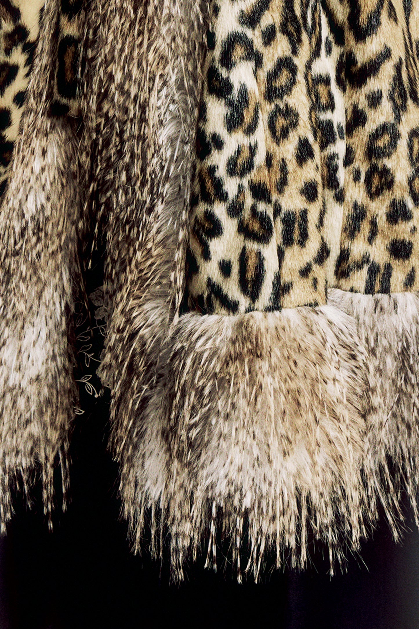 Leopard Faux Fur Belted Coat